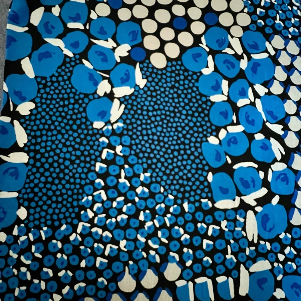 CHICO’S Blue, Black & White Geometric Tunic Dress Size 1  US M  NWOT P2P: 18” - Picture 6 of 14